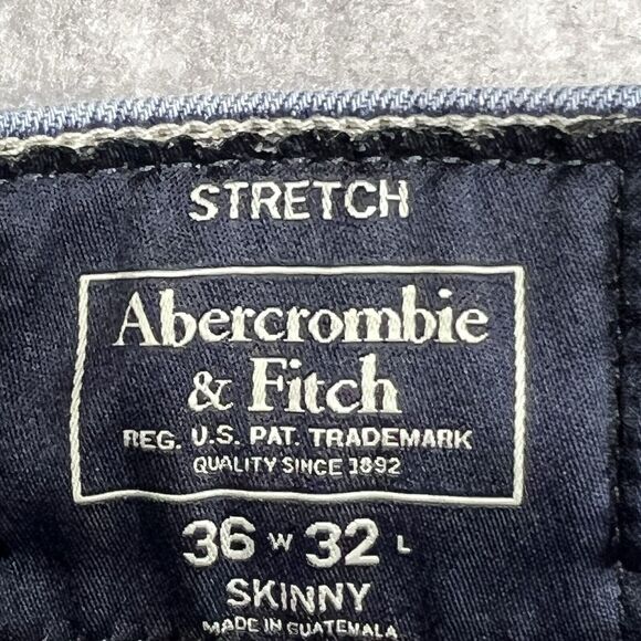 Abercrombie & Fitch Skinny Jeans Mens Size 36 Distressed Inseam 31 in Pockets - Picture 11 of 13